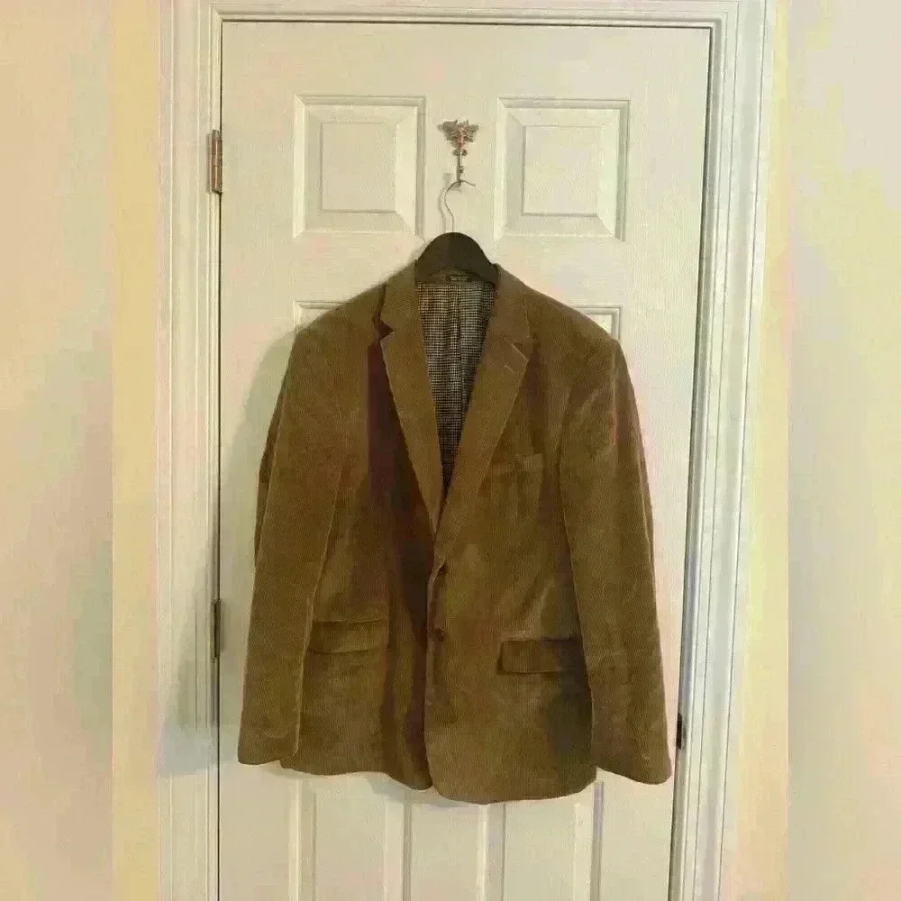 Saddlebred Blazer 44R  brown corduroy single breasted pocket